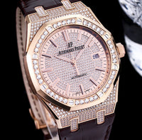 Audemars Piguet Royal Oak 15402OR, 18K Rose Gold, Pave ...