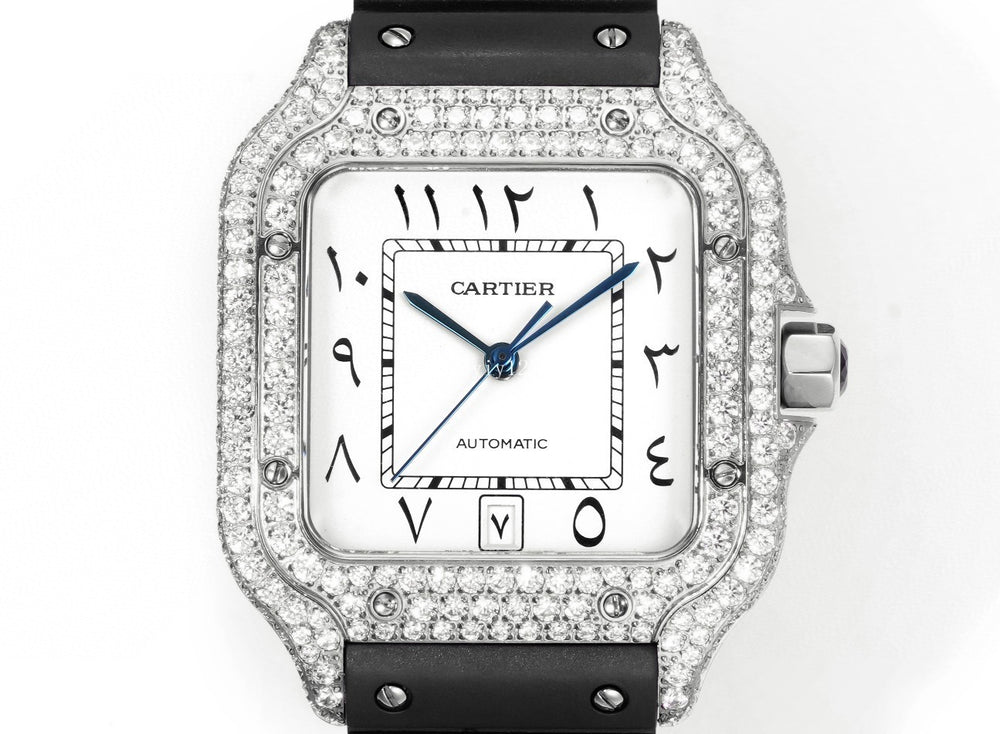 Cartier Santos Middle East Edition Full Diamond Belt
