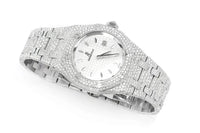 Luxury Ap icedout Moissanite Timepiece | 41 MM | White Gold .