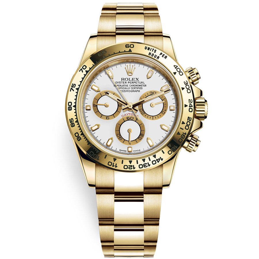 Rolex Daytona 40mm Yellow Gold 116508 White Dial