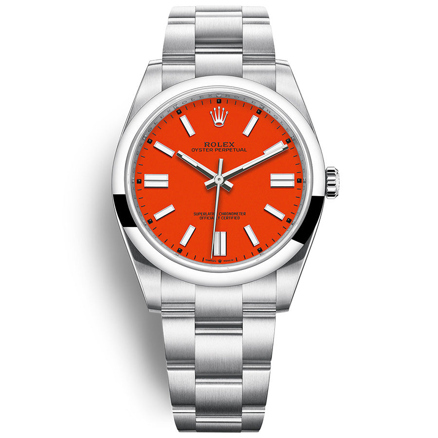 Rolex Oyster Perpetual "Coral" 41mm 124300 Red Dial