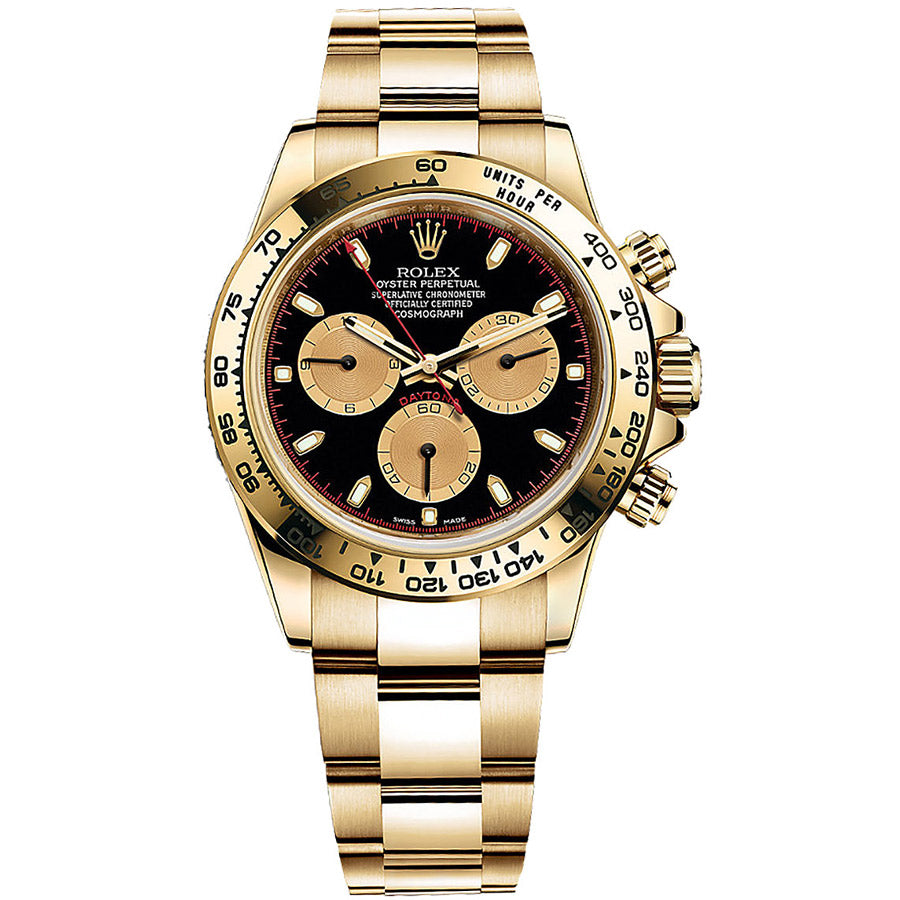 Rolex Daytona 40mm Yellow Gold 116508 "Paul Newman" Black Dial