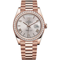 Rolex Day-Date 40 Presidential 228345RBR Diamond Bezel Sundust Dial