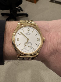 Hands-on Review: Rolex Perpetual 1908 in Yellow Gold with White Dial and Settimo Bracelet Reference 52508-0008