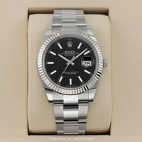 Rolex Datejust 41mm Black Dial Fluted Bezel 126334