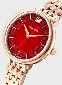 Swarovski Crystalline Chic Rose Gold Stainless Steel Red Dial  Quartz Watch for Ladies - 5547608