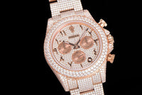 Rolex Herren Cosmo Chronograph Ditonner eins zu eins super A Nachahmung Uhren Rose Gold und Diamant-Platte voll von Sternen Stahl Gürtel Modelle