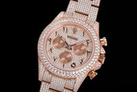 Rolex Herren Cosmo Chronograph Ditonner eins zu eins super A Nachahmung Uhren Rose Gold und Diamant-Platte voll von Sternen Stahl Gürtel Modelle