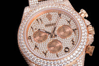 Rolex Herren Cosmo Chronograph Ditonner eins zu eins super A Nachahmung Uhren Rose Gold und Diamant-Platte voll von Sternen Stahl Gürtel Modelle