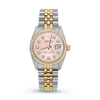 Rolex Datejust Diamond Bezel Watch 31mm Pink Dial | 1.30ct