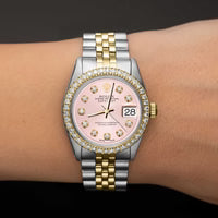 Rolex Datejust Diamond Bezel Watch 31mm Pink Dial | 1.30ct