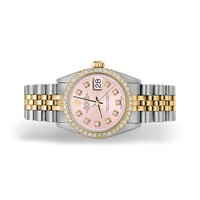 Rolex Datejust Diamond Bezel Watch 31mm Pink Dial | 1.30ct