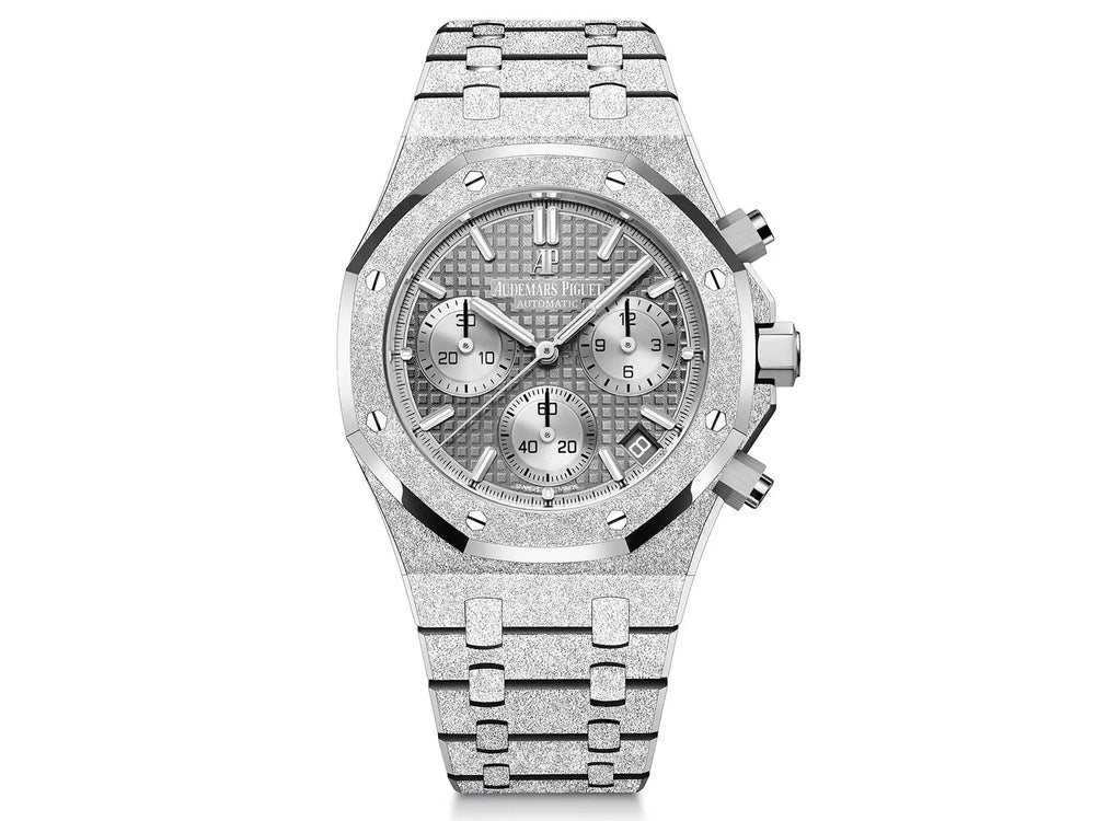 Audemars Piguet Royal Oak 26239 Grande Tapisserie Dial, 18 Carat White Gold, 41.0 mm, Chronograph