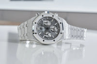 Audemars Piguet Royal Oak 26239 Grande Tapisserie Dial, 18 Carat White Gold, 41.0 mm, Chronograph