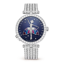 Lady Arpels Ballerine Enchantée watch 18K white gold, Diamond, Sapphire, Enamel VCARPBIE00