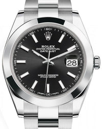 Rolex Datejust 41mm Black Dial Smooth Bezel 126300