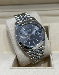 Rolex Datejust 41mm Slate Dial Smooth Bezel 126300