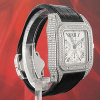 Cartier Santos 100 XL Chronograph Factory Diamond Set