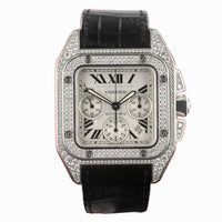 Cartier Santos 100 XL Chronograph Factory Diamond Set