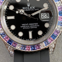 Rolex Yacht-Master 42 White Gold Custom Natural Stones Huge