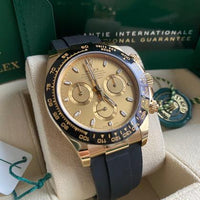 Rolex Daytona 40mm Oyster Flex 116518LN Champagne Diamond Dial