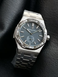 Audemars Piguet Royal Oak with a diamond-set bezel