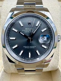 Rolex Datejust 41mm Slate Dial Smooth Bezel 126300