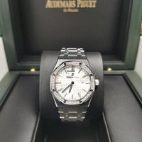 Audemars Piguet Royal Oak Quartz Steel Diamond Silver Dial