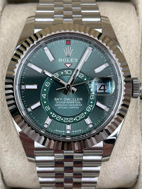 Rolex Sky Dweller Mint Green Dial Oystersteel and White Gold Jubilee 336934