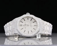 Luxury Ap icedout Moissanite Timepiece | 41 MM | White Gold .