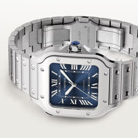 Santos de Cartier Steel Blue Dial 35mm