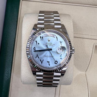 Rolex Day-Date 40 Platinum "Ice Blue Dial with Blue Arabic Numerals" (Reference: 228236)
