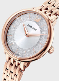 Swarovski Crystalline Chic Rose Gold Stainless Steel Silver Dial Quartz Watch for Ladies - 5544590