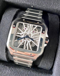 Cartier Santos de Cartier Skeleton Stainless Steel Large 47.5mm x 39.7mm (WHSA0015)