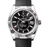 Rolex Sky Dweller Black White Gold Oysterflex 336239