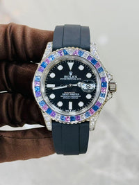 Rolex Yacht-Master 42 White Gold Custom Natural Stones Huge