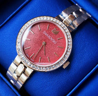Swarovski Daytime Rose Gold Stainless Steel Pink Dial Quartz Watch for Ladies - 5182250