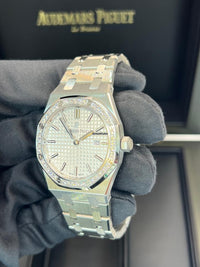 Audemars Piguet Royal Oak Quartz Steel Diamond Silver Dial