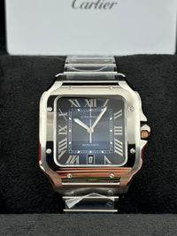 Santos de Cartier Steel Blue Dial 35mm