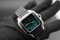 Cartier Santos New - Iced Out - Large - WSSA0062 - Green Dial