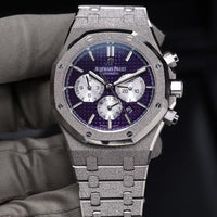 Audemars Piguet Royal Oak Chronograph [Mint Complete] Frosted White Gold Purple Dial Limited 26331BC