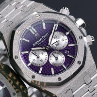 Audemars Piguet Royal Oak Chronograph [Mint Complete] Frosted White Gold Purple Dial Limited 26331BC