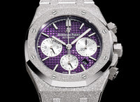 Audemars Piguet Royal Oak Selfwinding Chronograph Frosted White Gold Purple Dial LIMITED EDITION OF 200 (Ref # 26331BC.GG.1224BC.01)