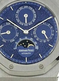 Audemars Piguet Royal Oak 25820 Blue Dial, White Platinum, 39.0 mm, Men's Watch