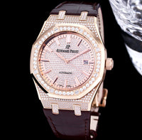Audemars Piguet Royal Oak 15402OR, 18K Rose Gold, Pave ...