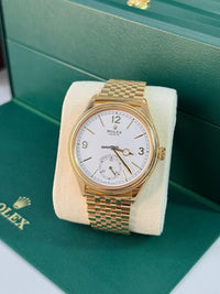 Hands-on Review: Rolex Perpetual 1908 in Yellow Gold with White Dial and Settimo Bracelet Reference 52508-0008