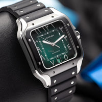 Cartier Santos New - Iced Out - Large - WSSA0062 - Green Dial