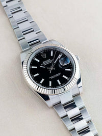 Rolex Datejust 41mm Black Dial Fluted Bezel 126334