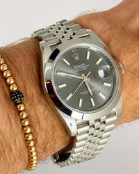 Rolex Datejust 41mm Slate Dial Smooth Bezel 126300