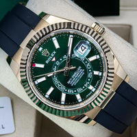 Rolex Sky-Dweller 336238 Green Dial Oysterflex